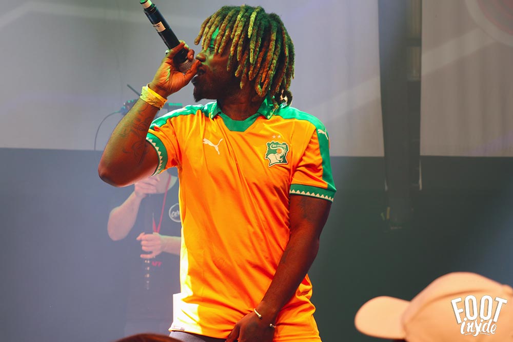 le rappeur Jok'Air au tournoi de foot Puma Who's the Loudest