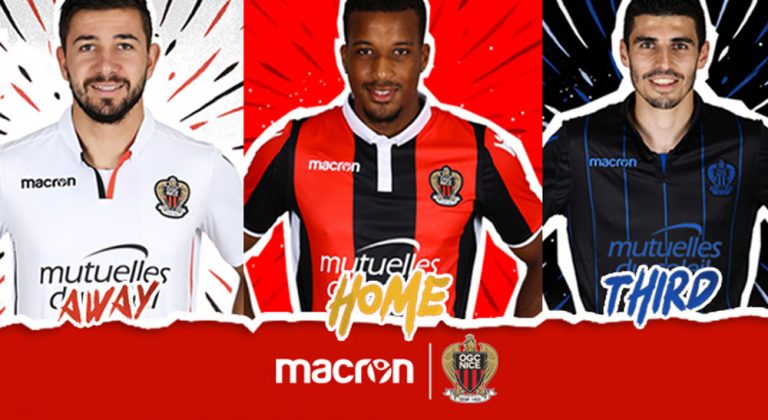 Les Maillots de l’OGC Nice pour la saison 2017/18