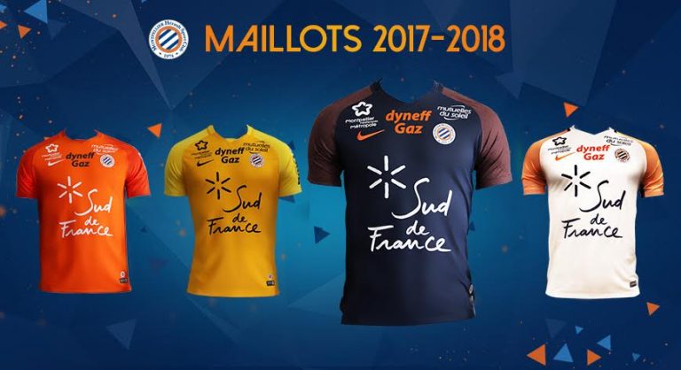 Les maillots Nike de Montpellier MHSC pour la saison 2017/18