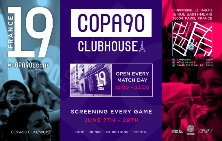 COPA90 ouvre un Clubhouse pour les fans durant la Coupe du Monde 2019