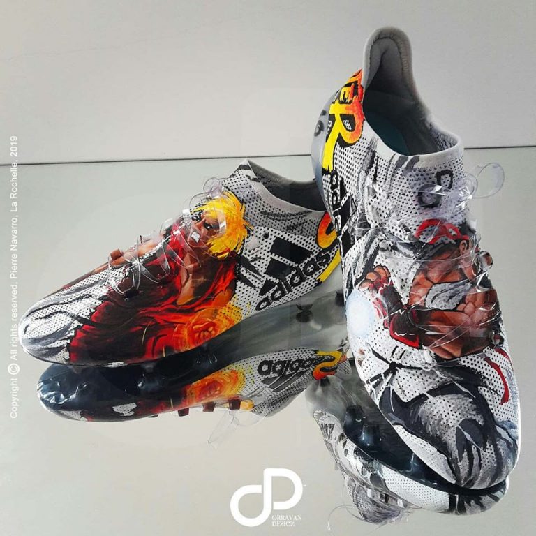 Des crampons customisés “Street Fighters” par Orravan Design