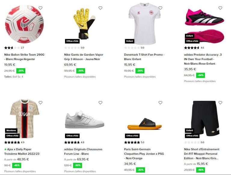 Football et bonnes affaires : les 10 meilleurs produits en promo de l’Été !