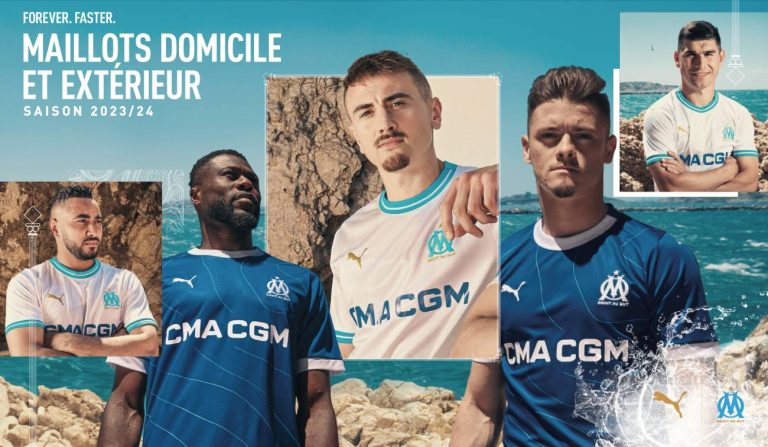 Olympique de Marseille : les Maillots domicile et extérieur 2023/24 dévoilés