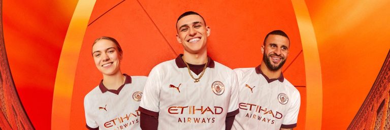 Manchester City dévoile son nouveau maillot extérieur 2023/24