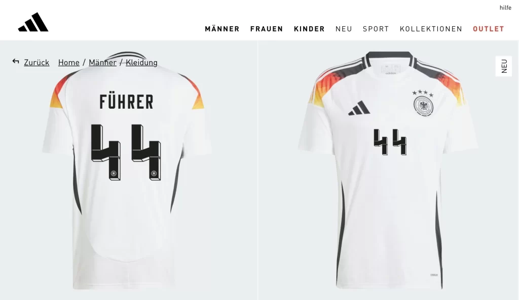 polémique flocage maillot allemagne numéro 44