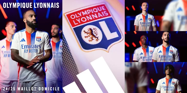 adidas et l’Olympique Lyonnais dévoilent le maillot domicile du club pour la saison 2024-25